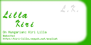 lilla kiri business card